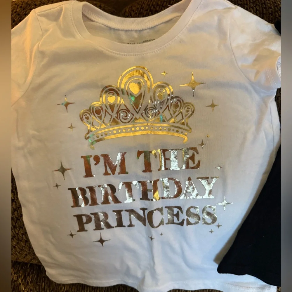 The Children's Place set of 2 Birthday Princess Tees